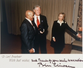 Carl Brashear with the Clintons