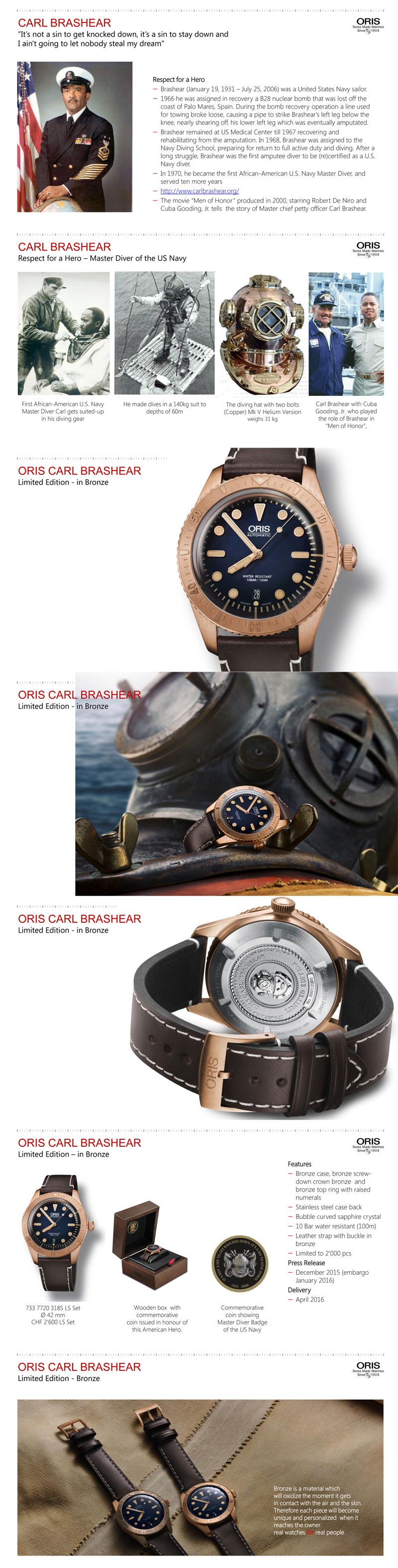 Oris Carl Brashear Limited Edition